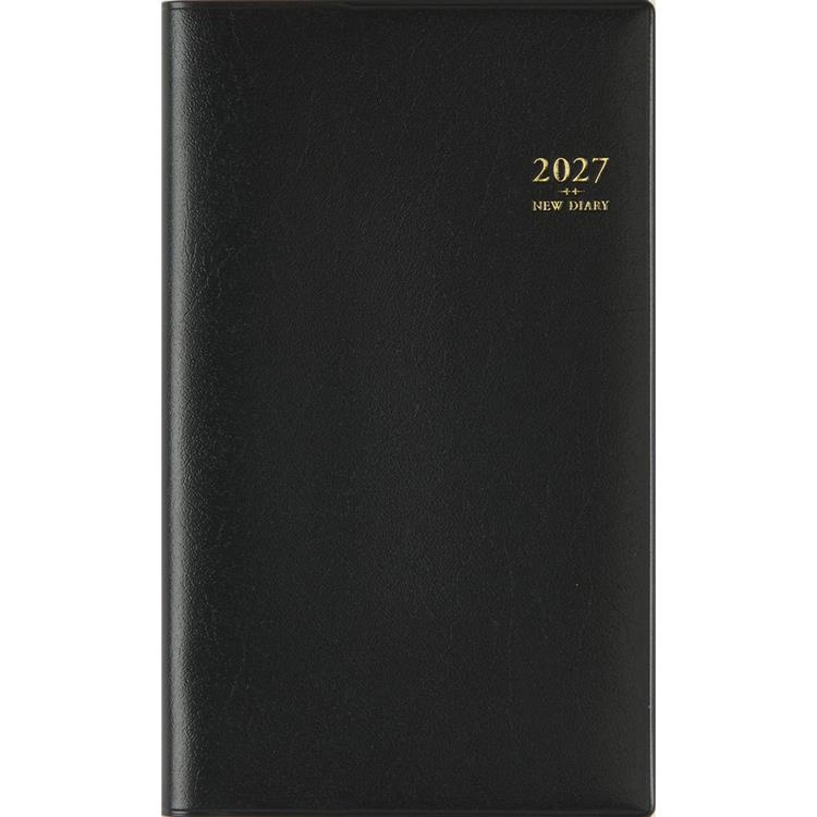2026年12月始まり手帳 週間レフト B7 アルファ9 黒