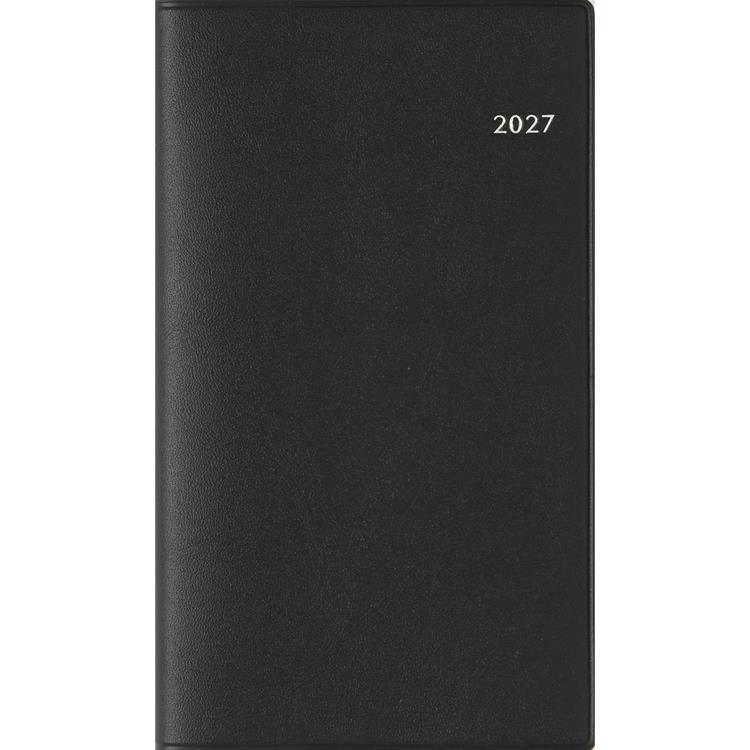 2026年12月始まり手帳 週間ブロック B7 ニューミニ4 黒