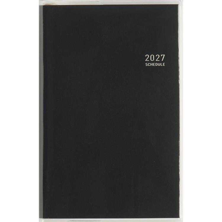 2026年 スケジュール帳 黒色 2026年12月始まり 週間ブロック B7 ビジネス手帳小8 黒