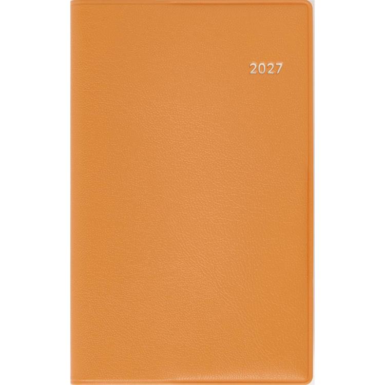 2027年1月始まり手帳 週間ブロック B7 ティーズミニ3 オレンジ