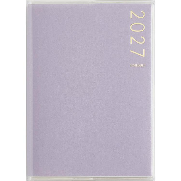 2026年12月始まり手帳 週間ブロック B7 ティーズピュア4 ライラック
