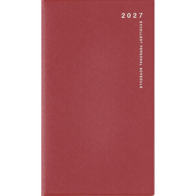 2026年11月始まり手帳 月間 手帳判 リベルデュオ3 クラッシーレッド