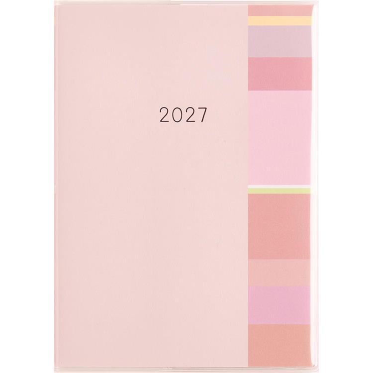 2026年12月始まり手帳 月間 B6 ミアクレール1 ピンク