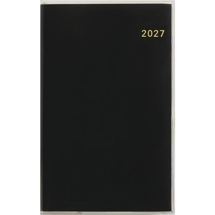 2026年12月始まり手帳 週間ブロック 手帳判 Tbeauインデックス2 ブラック