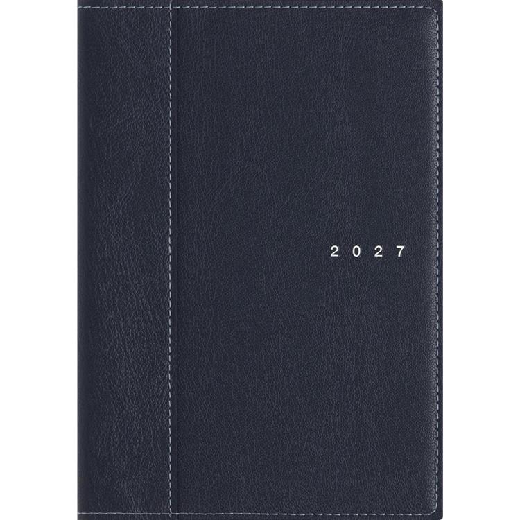 2027年1月始まり手帳 週間バーチカル B6 シャルム5 ネイビー