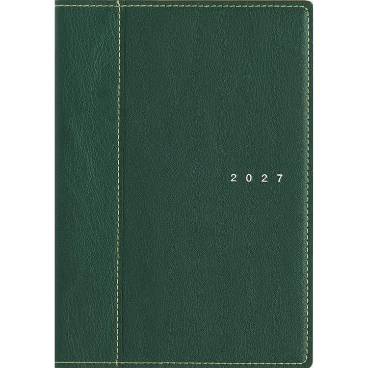 2027年1月始まり手帳 週間ブロック B6 シャルム9 ロイヤルグリーン