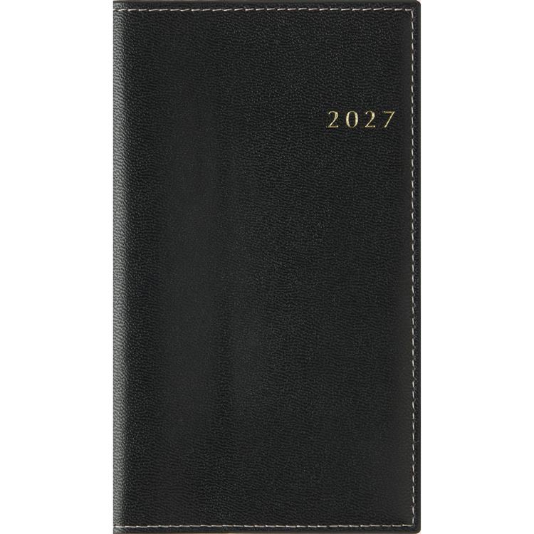 2026年12月始まり 週間レフト 手帳判 ニューダイアリーカジュアル1 ブラック