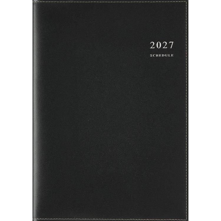 2026年12月始まり 週間レフト A5 デスクダイアリーセッテ 黒