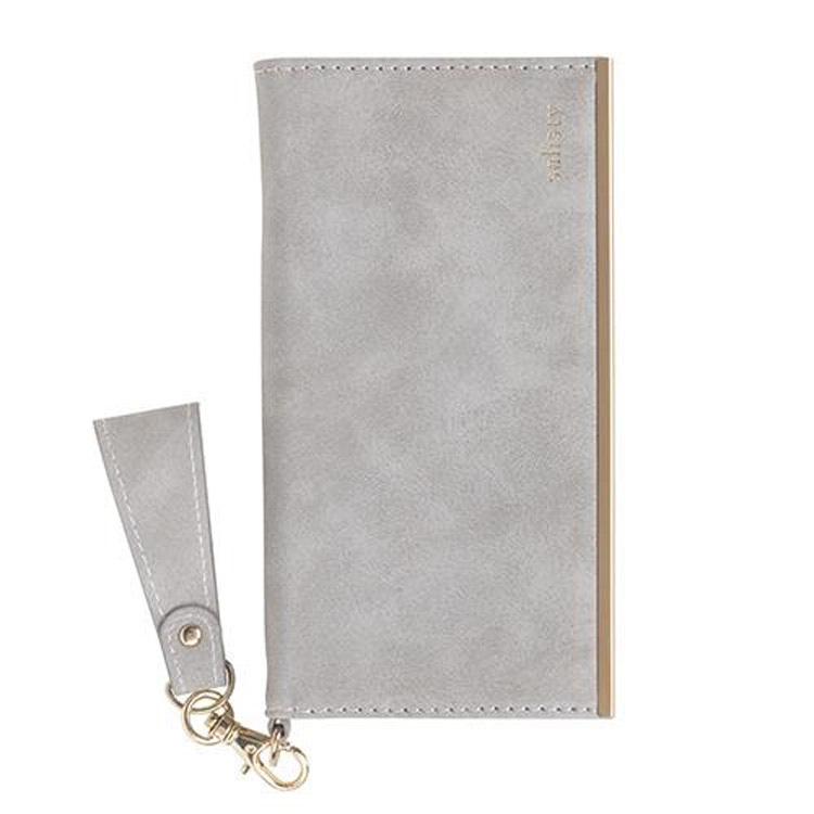 iPhone14用 ダイアリーケース スエードスタイル ペールグレー サリスティ ファッション＆バラエティ雑貨 ロフトネットストア