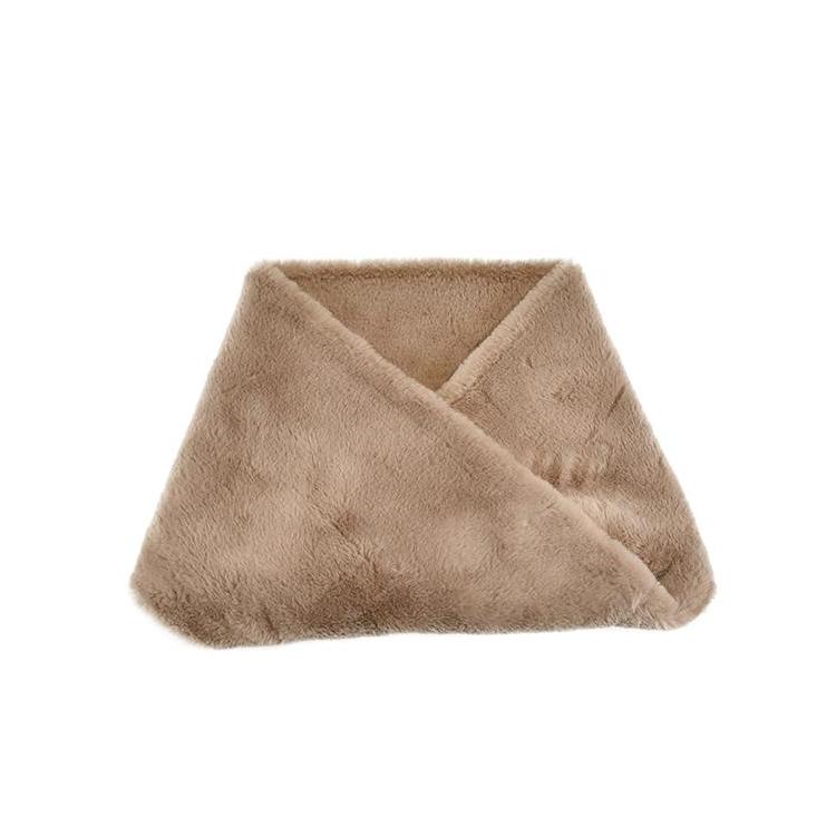 ふわもこファー ポメラニアンスヌード モカ