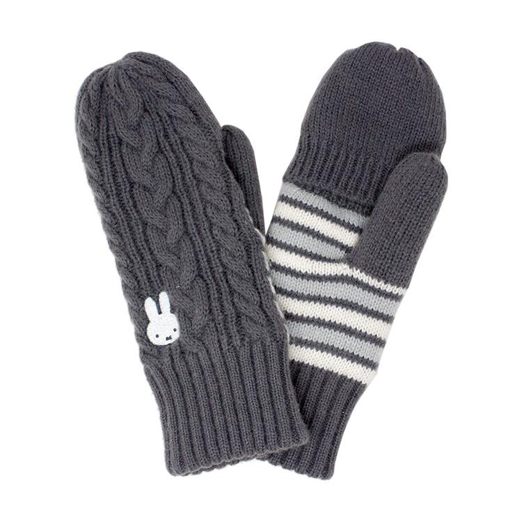 指出しミトン ミッフィー チャコール チャコール