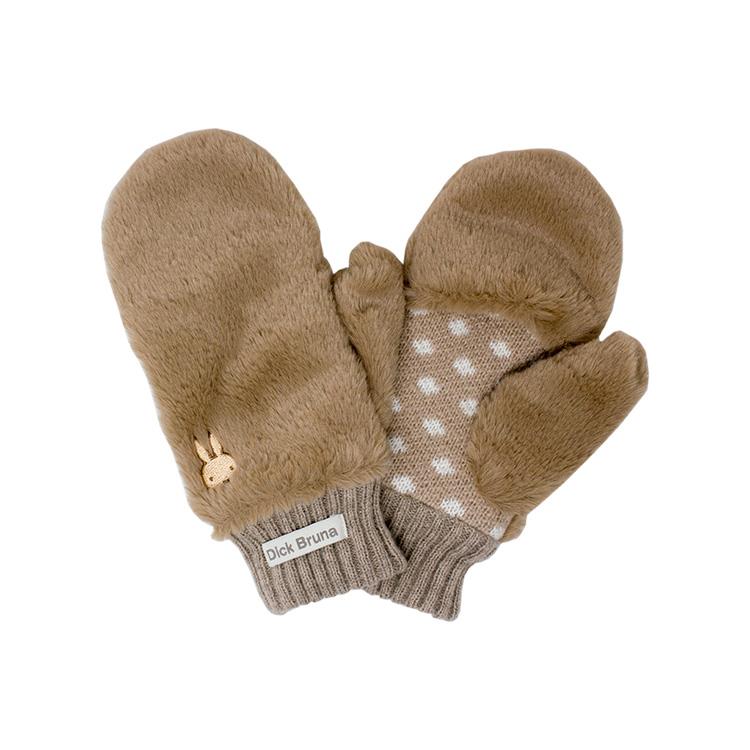 ファーニット指出しミトン ミッフィー ベージュ ベージュ