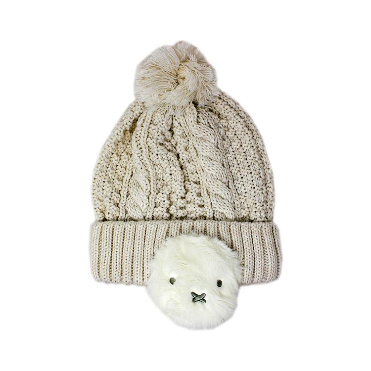 耳付きニット帽 ミッフィー オフホワイト オフホワイト