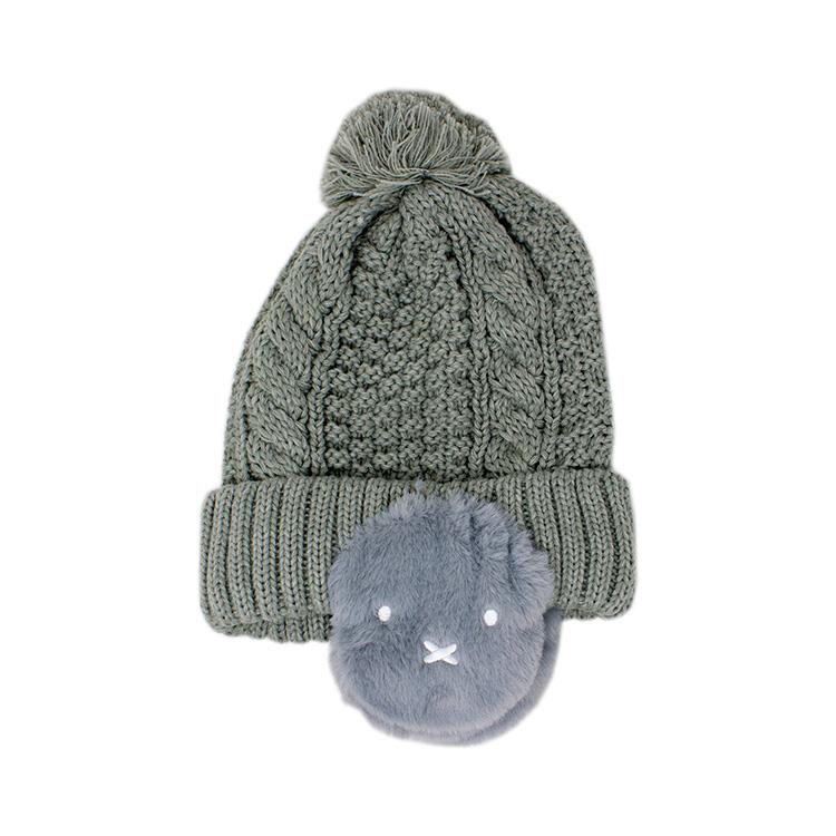 耳付きニット帽 ミッフィー グレー グレー