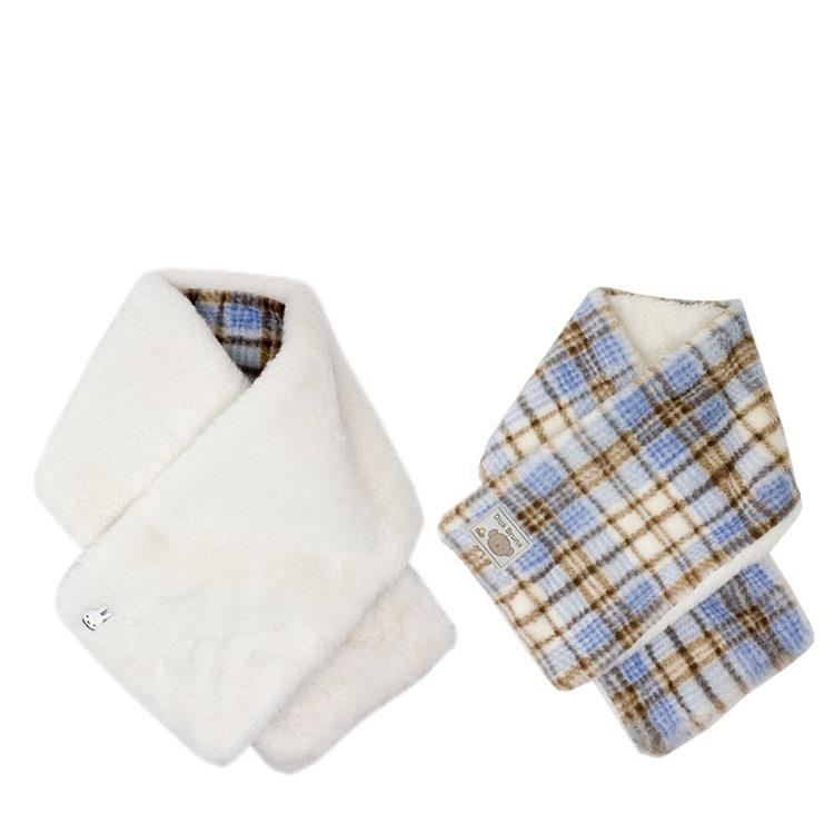 リバーシブルマフラー ミッフィー オフホワイト オフホワイト