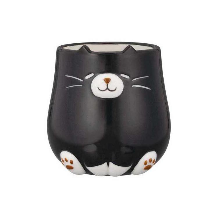 おすわりねこマグ くろ くろ