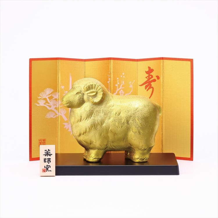 ⑬金属美術工芸品 羊置物 耀 未 銀 堀川恭作 金耀招福未: ホーム＆キッチン | ロフトネットストア