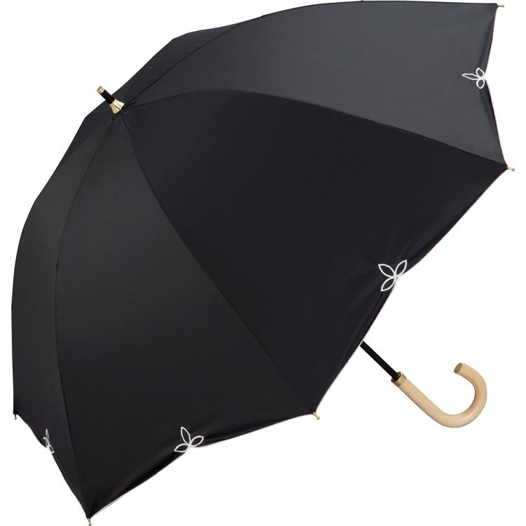 晴雨兼用傘　遮光　ドームワイドスカラップ　ブラック ブラック