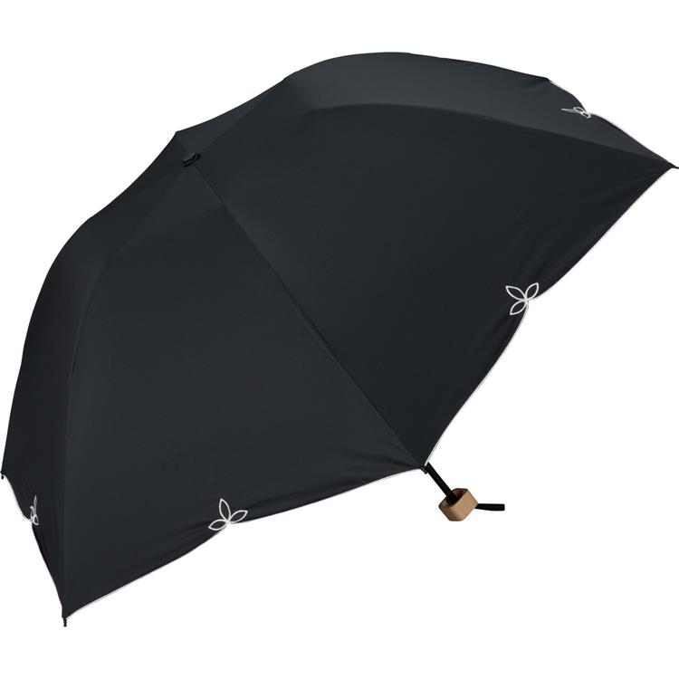 折りたたみ日傘　遮光　ドームワイドスカラップ　ミニ　ブラック ブラック