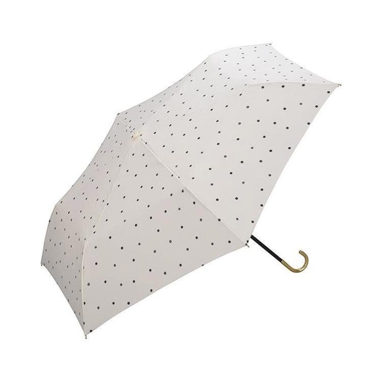 折りたたみ傘 ミルキードットｍｉｎｉ オフ ダブルピーシー