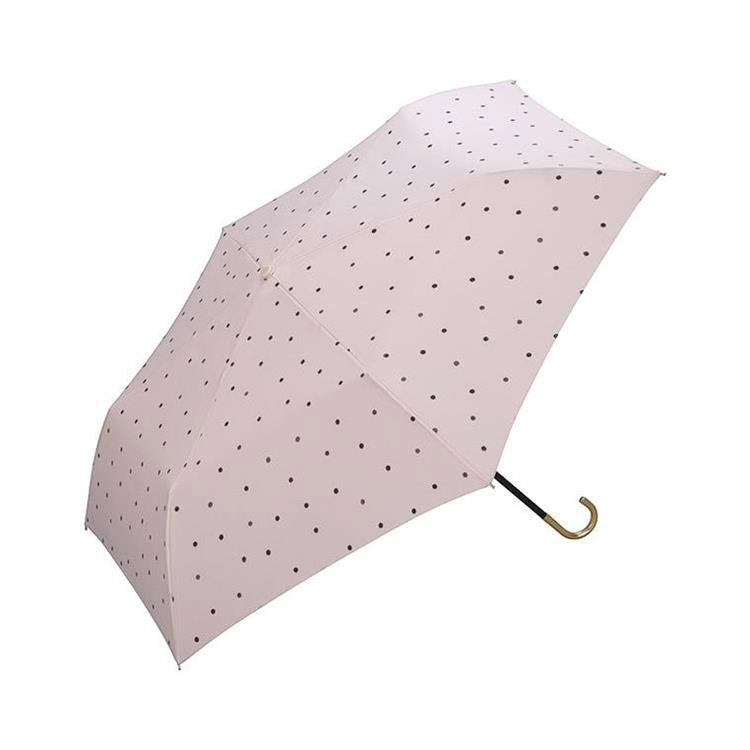 折りたたみ傘　ミルキードットｍｉｎｉ　ピンク　ダブルピーシー