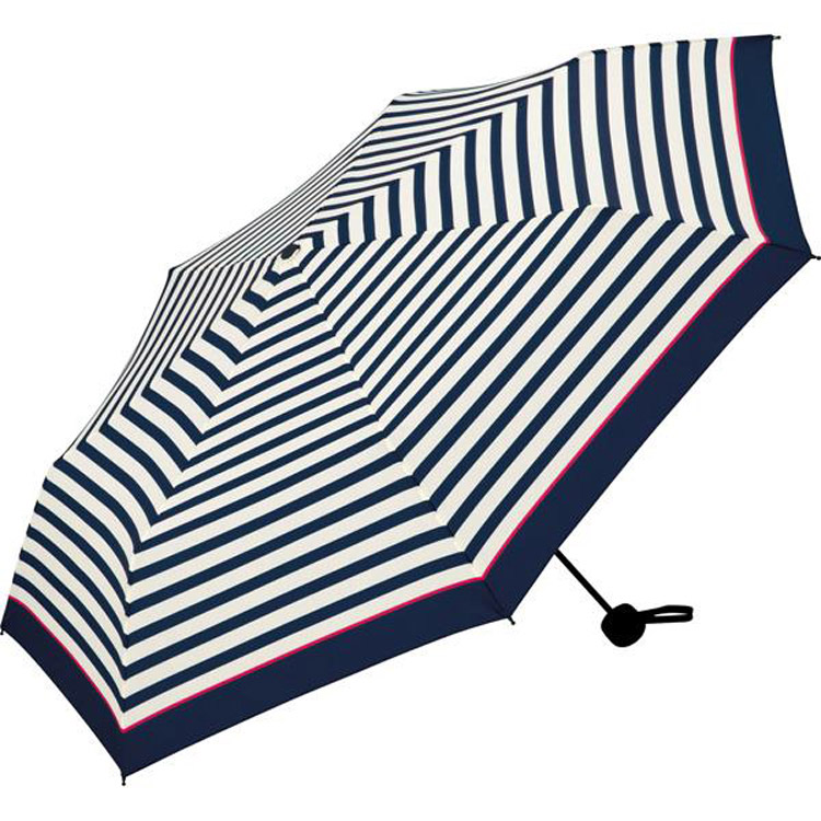 折りたたみ傘　ＵＸ　ピンクラインボーダー　ダブルピーシー