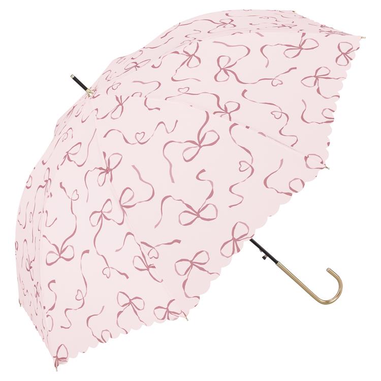 長傘 ハートリボン ピンク ピンク