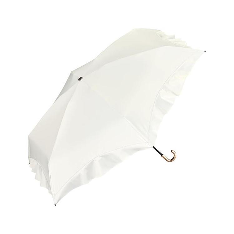 折りたたみ傘 晴雨兼用 遮光 コンパクトフリル オフ オフ