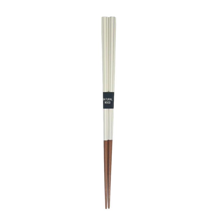 食洗七角箸 結彩 23cm 胡粉 胡粉