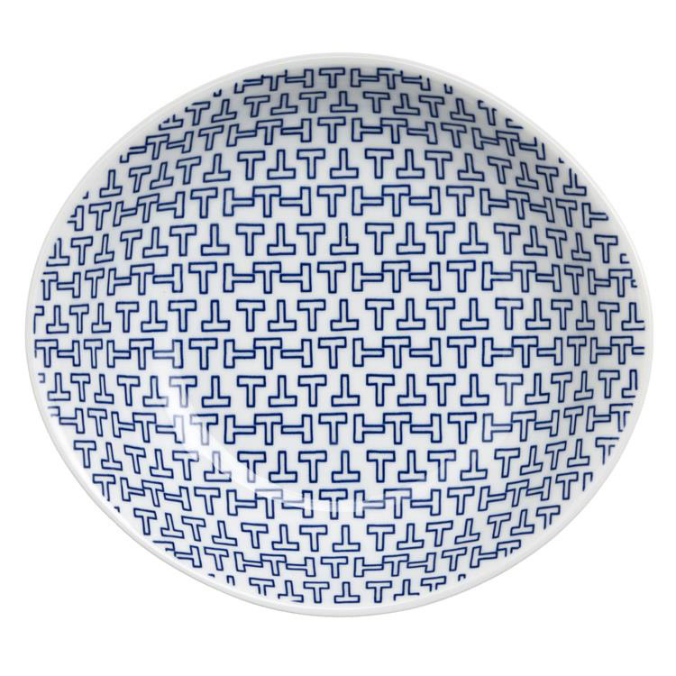 カレーパスタ皿　ティーズ　ホワイト／ブルー　ｎａｔｕｒａｌ６９ カレーパスタ皿：ティーズ