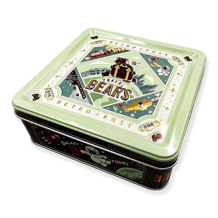 エンボス缶セット オビワン×ロッカク レトロ郵便 旅熊 アースツアー