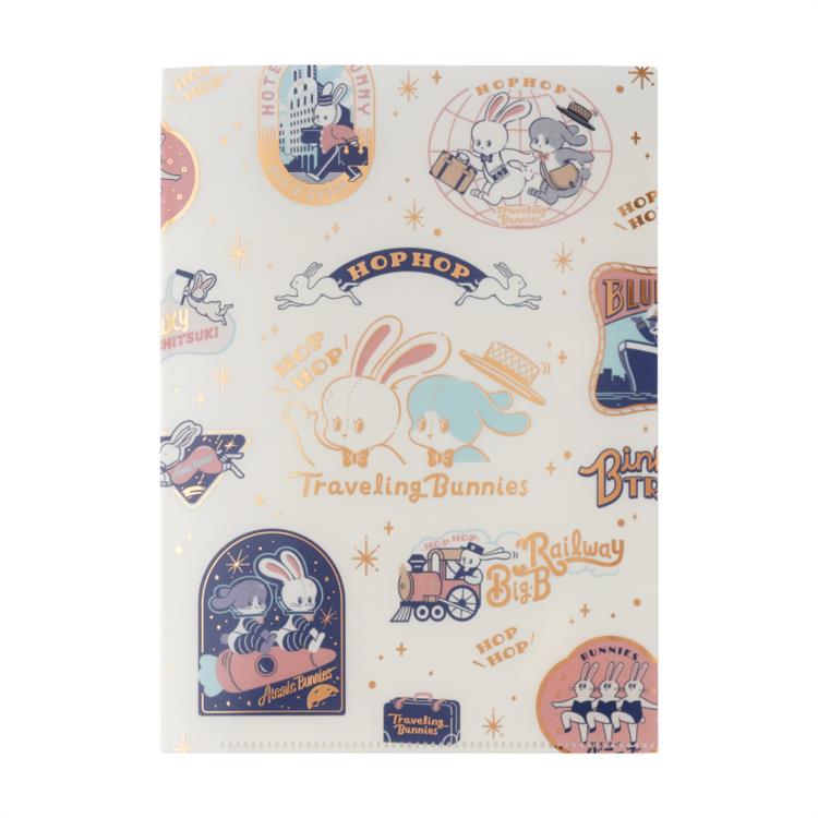 ダブルポケットファイル A5 オビワン×ロッカク Traveling Bunnies Traveling Bunnies