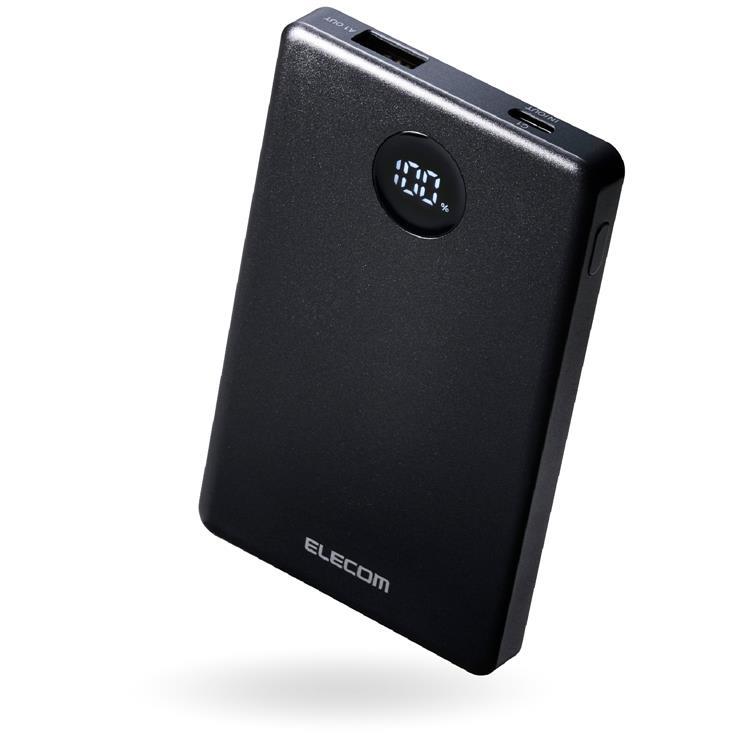 エレコム 半固体バッテリー 5000mAh ブラック ブラック
