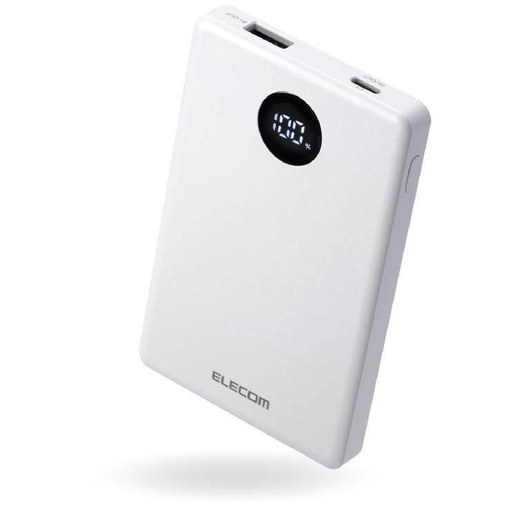 エレコム 半固体バッテリー 5000mAh ホワイト ホワイト