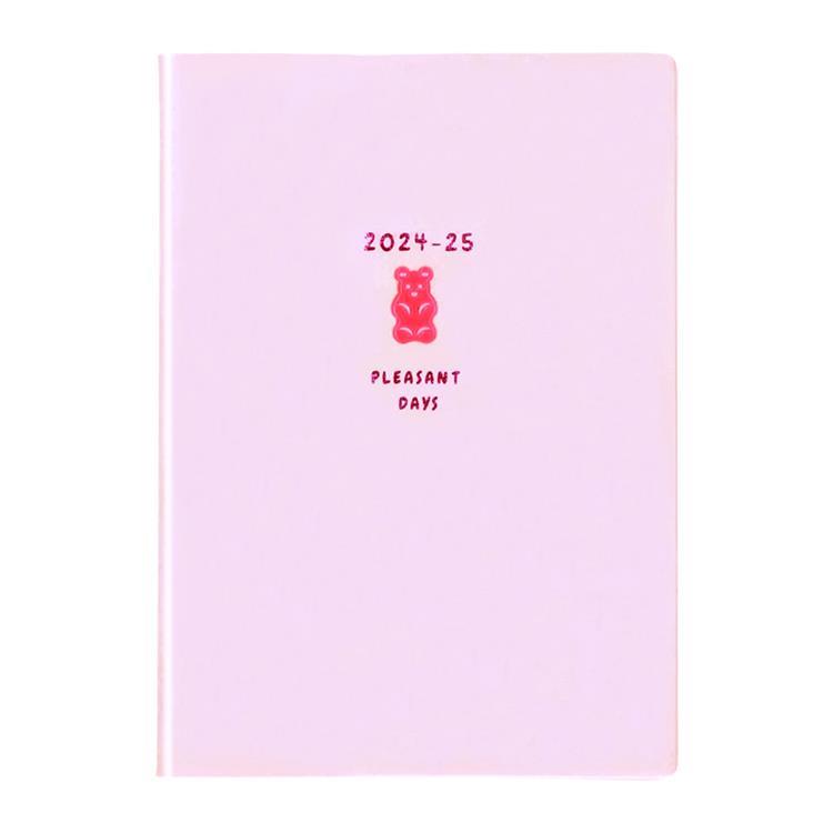 ２０２４年３月始まり手帳　月間　Ｂ６　プチベア　ピンク ピンク