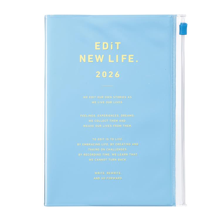 2026年4月始まり手帳 デイリー B6変形 EDiT タイポポケット セレストブルー セレストブルー