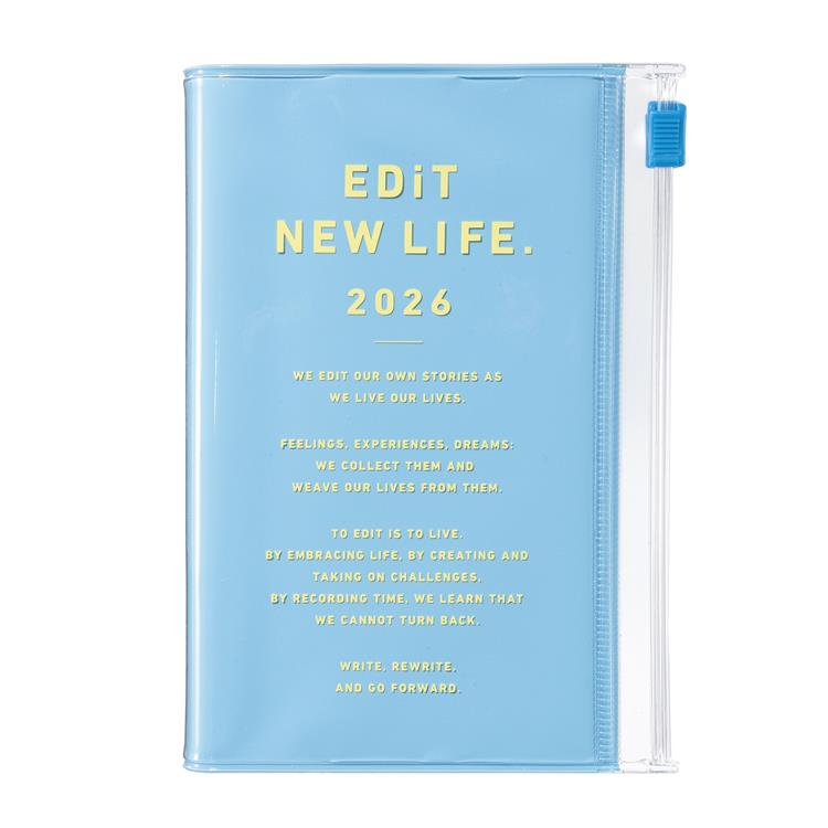 2026年4月始まり手帳 デイリー B7変形 EDiT タイポポケット セレストブルー セレストブルー