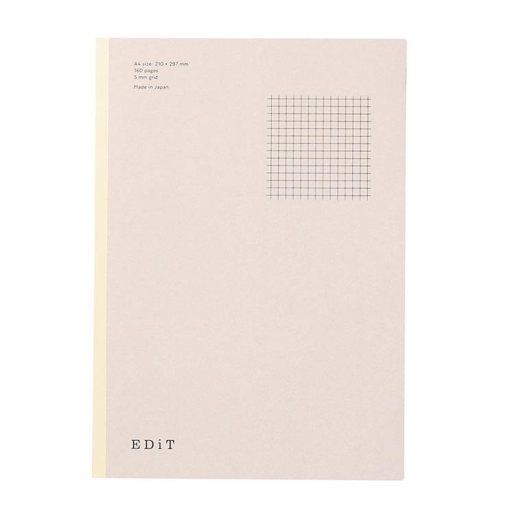 手帳用紙を使ったノート A4 EDiT 5mm方眼罫 5mm方眼罫
