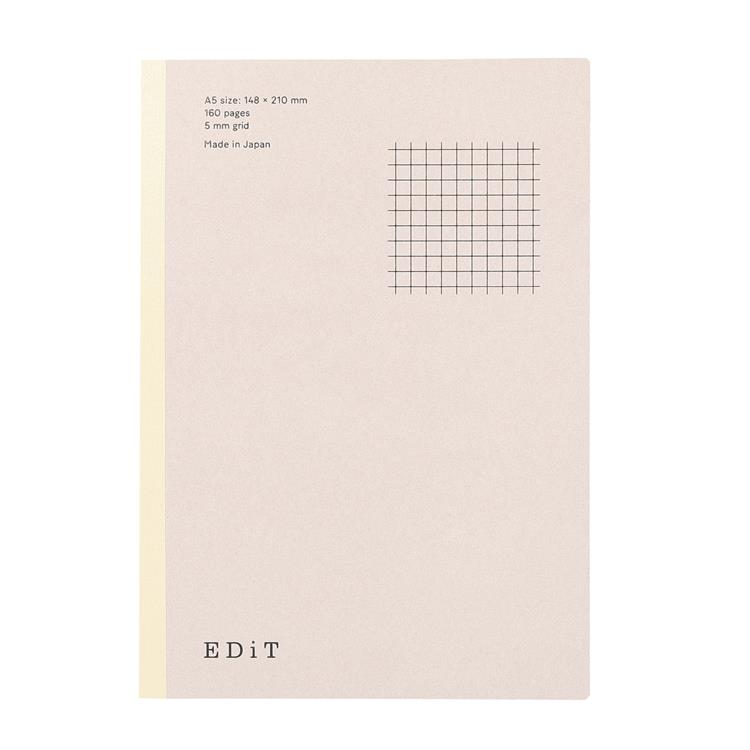 手帳用紙を使ったノート A5 EDiT 5mm方眼罫 5mm方眼罫