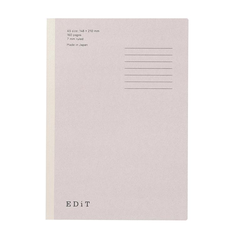 手帳用紙を使ったノート A5 EDiT 7mm横罫 7mm横罫