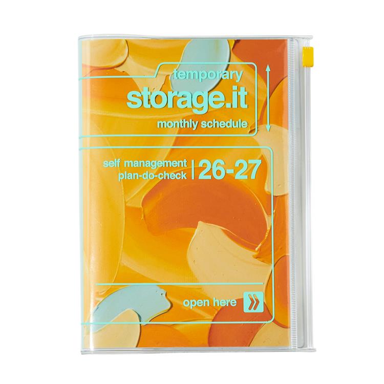 2026年3月始まり手帳 月間 B6変形 ストレージイット 岡村芳樹 Summer mandarin Summer