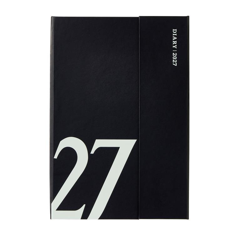 2026年12月始まり手帳 週間レフト B6 マグネット27 ブラック ブラック
