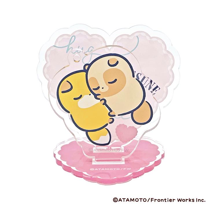 タヌキとキツネ アクリルスタンド ピンク ピンク