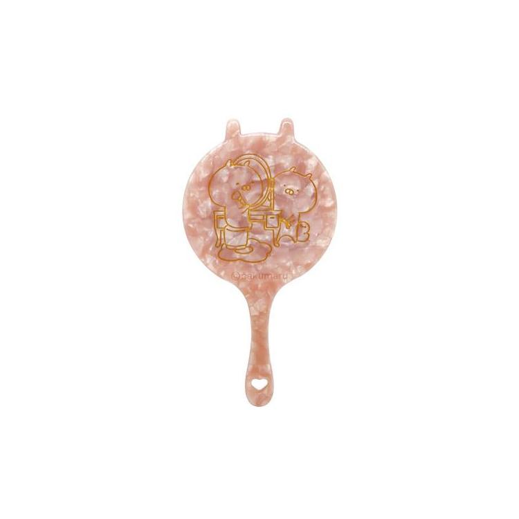 ハンドミラー&巾着セット うさまるメイクアップ ピンク