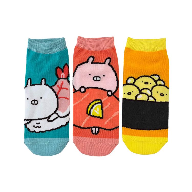 3Pセットソックス うさまる寿し 寿司ネタ