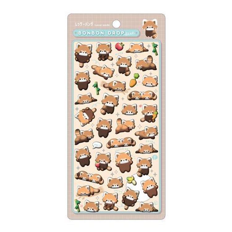 ボンボンドロップシール アニマル レッサーパンダ レッサーパンダ