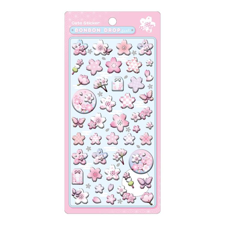 ボンボンドロップシール 和柄 桜紋様(桜紋様): ステーショナリー