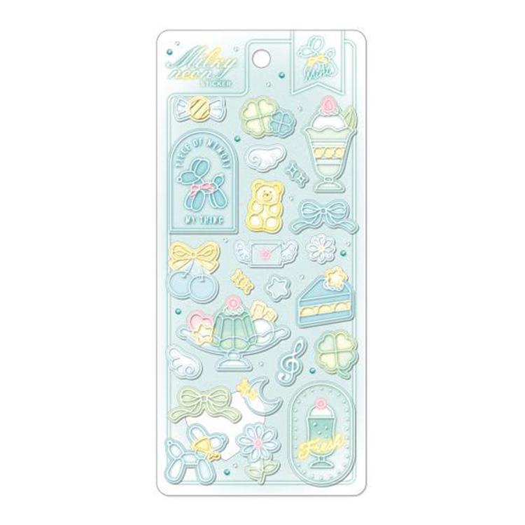 ミルキーネオンステッカー ミルキーミント ミルキーミント