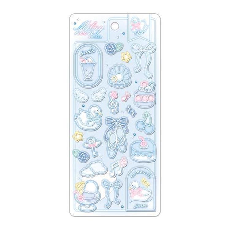 ミルキーネオンステッカー ミルキーブルー ミルキーブルー