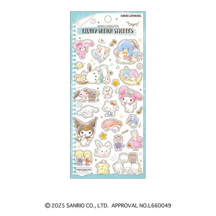 フラッフィースケッチステッカーズ サンリオキャラクターズ ミント ミント